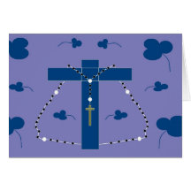 Rosary and Clover Greeting Card