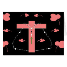 Rosary and Clover Greeting Card