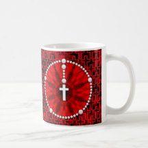 Rosary Dream Catcher Red Coffee Mugs