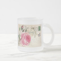 Rose (2) Frosted Glass Mug