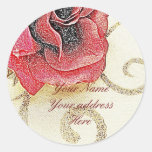 Rose Address Lables Stickers