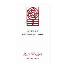 Rose Arts & Crafts Architect Business Card Template
