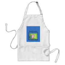 Rose blue Domestic Goddess Apron