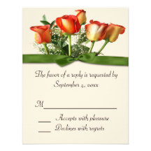 Rose Bouquet Response Card Personalized Announcement