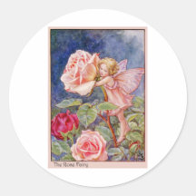 Rose Fairy Round Sticker