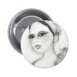 Rose Flapper Pinback Button