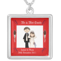Rose Hearts Wedding Custom Necklace