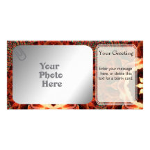 Rose Kaleidoscope PhotoCard Template Photo Card Template