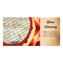 Rose Kaleidoscope PhotoCard Template Personalized Photo Card