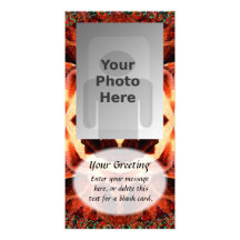Rose Kaleidoscope Vertical PhotoCard Template Custom Photo Card