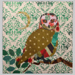 Rose Owl Green  Damask  American MoJo Napkin napkins