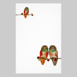 Rose Owls Stationery stationery