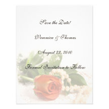 Rose Pearls Save the Date Personalized Invite