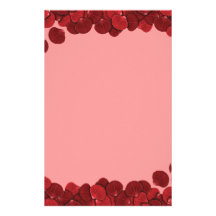 Rose Petal Border Stationary Personalized Stationery