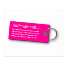 Rose Smelling License Postcard