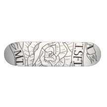 rose tattoo skateboard