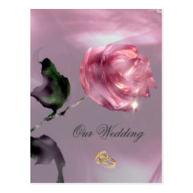 Rose Wedding Invitation Post Cards