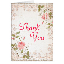 Rose Wedding Thank You Cards