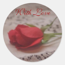 rose with lace, With Love, Photo by: TEYoung Stickers