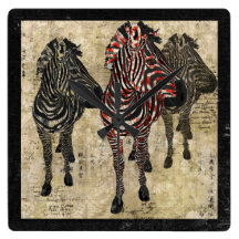 Rose Zebra Shadow Clock