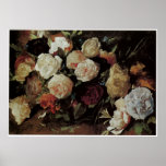 Roses, 1871 Anselm Feuerbach Poster