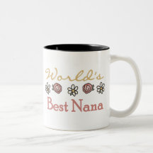 Roses and Daisies World's Best Nana Mug