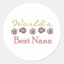 Roses and Daisies World's Best Nana Stickers