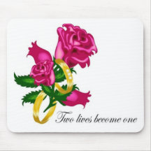 Roses and Wedding Bands Mousepad