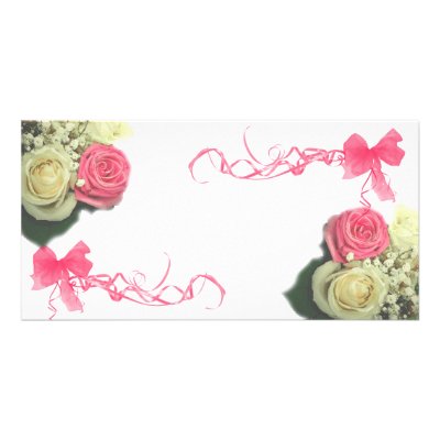 roses floral wedding photo card template by DesignsbyLisa