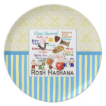 Rosh Hashanah Words Plate