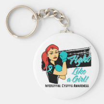 Rosie Fight Like a Girl Interstitial Cystitis Key Chain