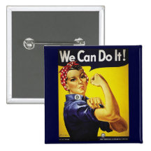 Rosie The Riveter button