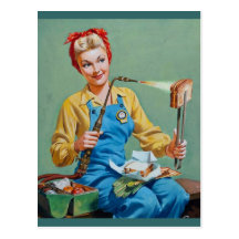 Rosie the Riveter Makes Toasted Cheese Postcards