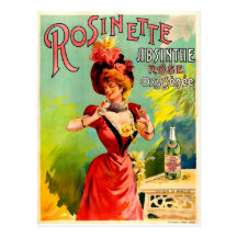 Rosinette Absinthe Rose Oxygénée Postcard