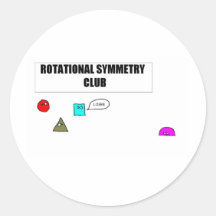 Rotational Symmetry Round Stickers