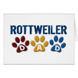 ROTTWEILER Dad Paw Print 1 Cards