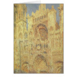 Rouen Cathedral, Sunset by Claude Monet Card