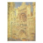Rouen Cathedral, Sunset by Claude Monet Custom Invite