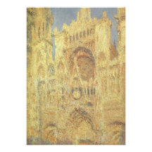 Rouen Cathedral, Sunset by Claude Monet Custom Invite