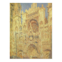 Rouen Cathedral, Sunset by Claude Monet Postcard