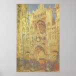 Rouen Cathedral, Sunset by Claude Monet Posters