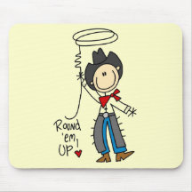 Round Em Up Cowboy Tshirts and Gifts Mousepad