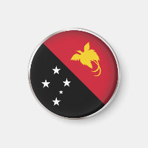 Round Papua New Guinea Refrigerator Magnets