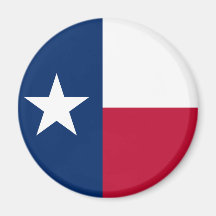 Round Texas Flag Magnet