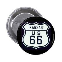 Route 66 Kansas Buttons