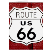Route 66 Sign Card