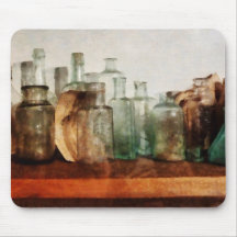 Row of Medicine Bottles Mouse Pads