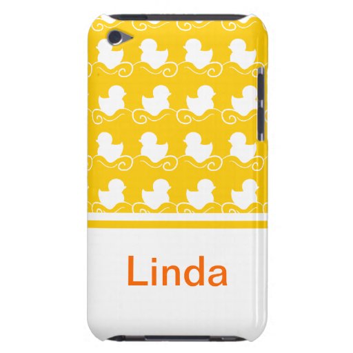 row of white ducks in yellow iPod Touch Case-Mate
