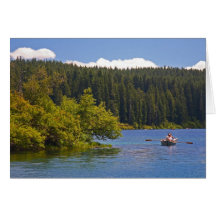 Rowboat on Clear Lake Greeting Card