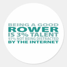 Rower 3% Talent Round Sticker